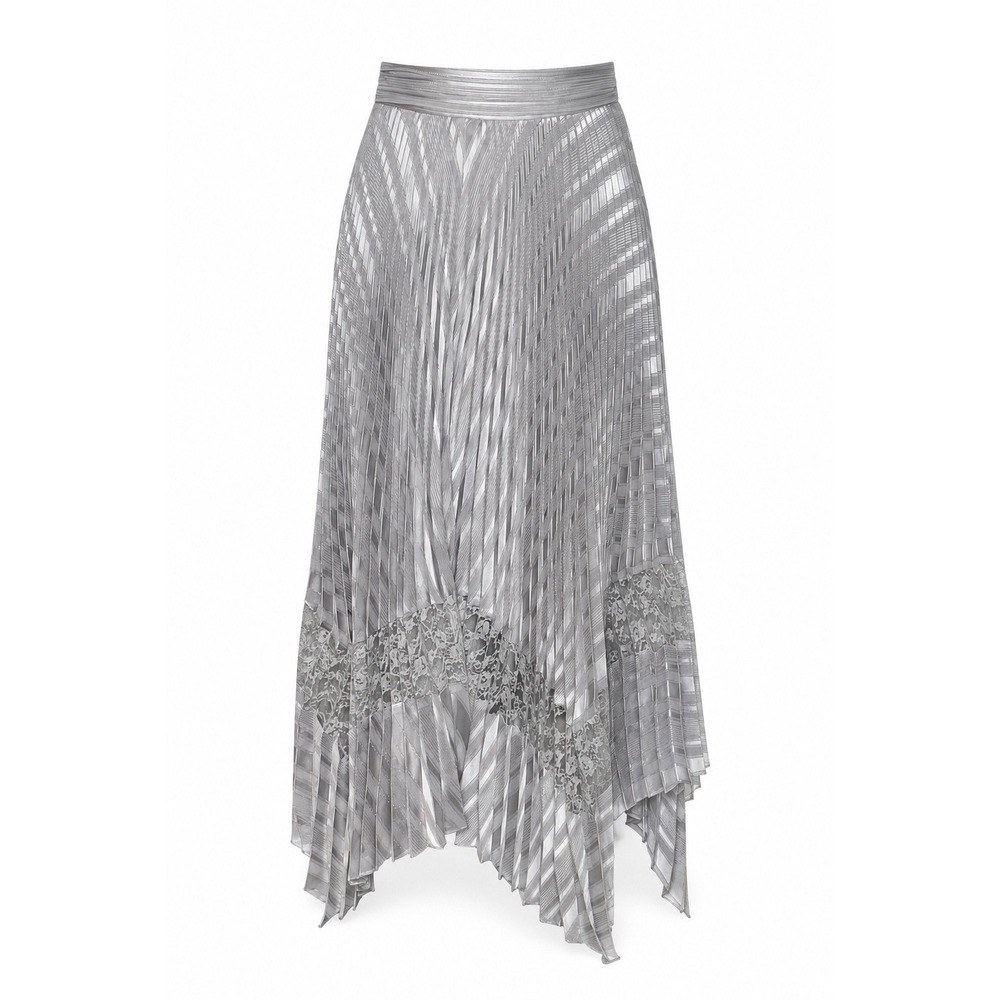 Intermix Midi Skirt 0 Pleated Lace Handkerchief Hem Whimsigoth Fairy grunge